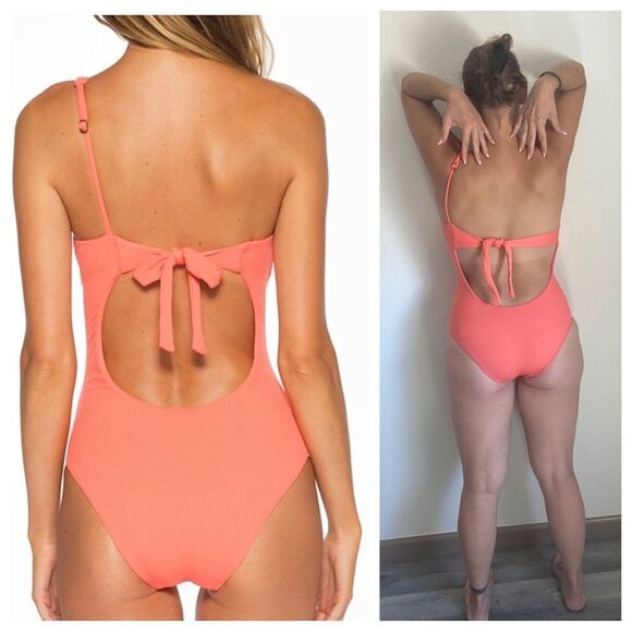 BECCA By Rebecca Virtue Swimsuit Fine Line Rib One Piece Medium - Picture 6 of 12